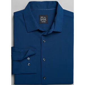 NWT Traveler Performance Tailored Fit 4 Way Stretch Sportshirt, XXL, Navy Blue